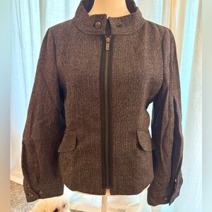 BCBG Wool Puff Sleeve Blazer